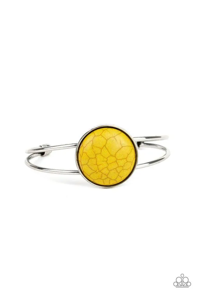 Bracelets Paparazzi Jewelry Paparazzi Bracelet Sandstone Serenity Yellow