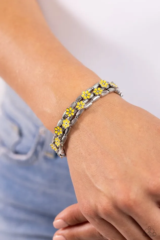 Bracelets Paparazzi Jewelry Paparazzi Bracelet Scattered Springtime Yellow
