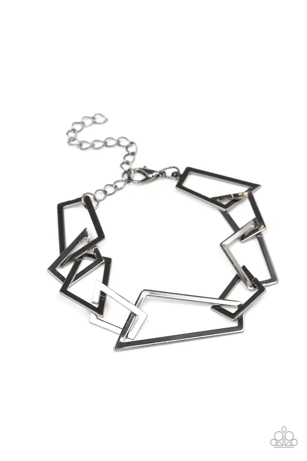 Bracelets Paparazzi Jewelry Paparazzi Bracelet Shattered Shine Black