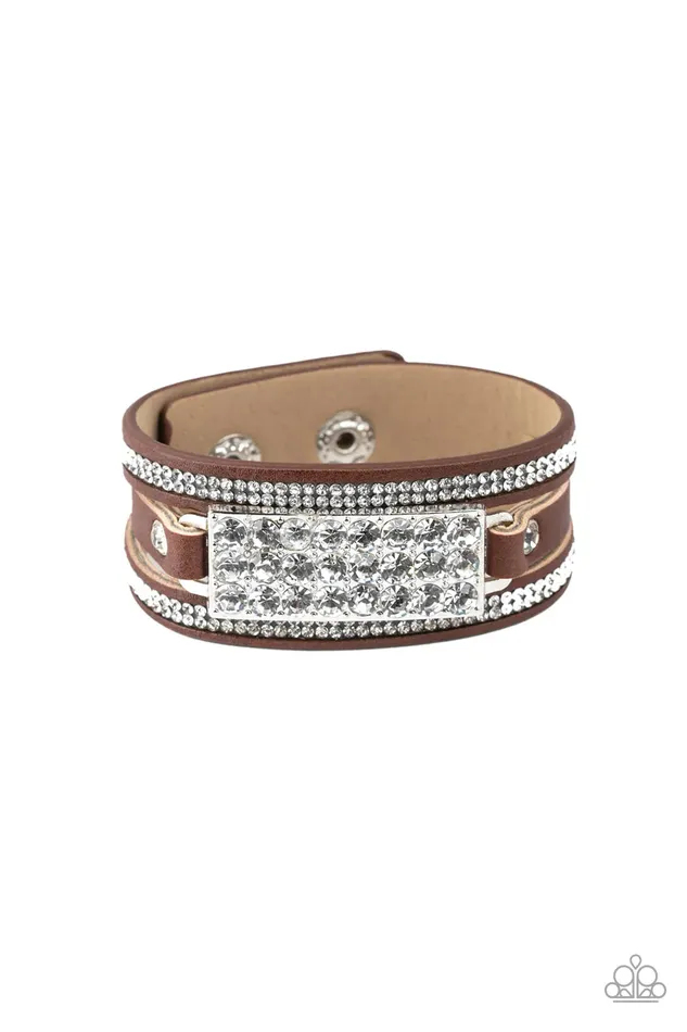 Bracelets Paparazzi Jewelry Paparazzi Bracelet Shockingly Sparkly Brown