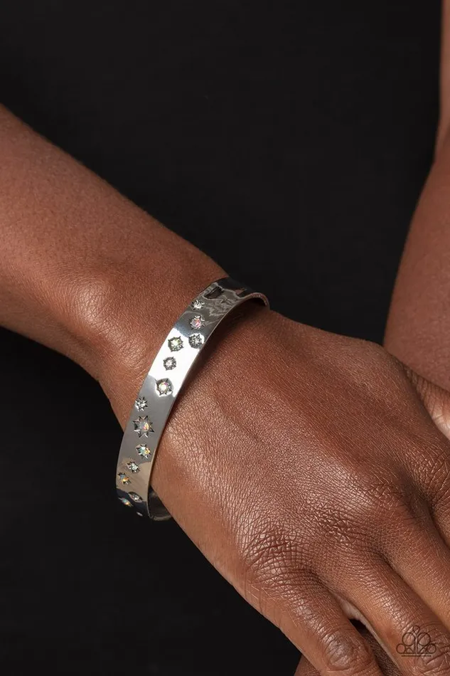 Bracelets Paparazzi Jewelry Paparazzi Bracelet Starburst Shimmer White