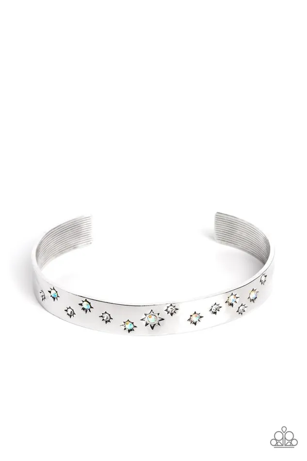 Bracelets Paparazzi Jewelry Paparazzi Bracelet Starburst Shimmer White Bracelets Paparazzi Jewelry Paparazzi Bracelet Starburst Shimmer White