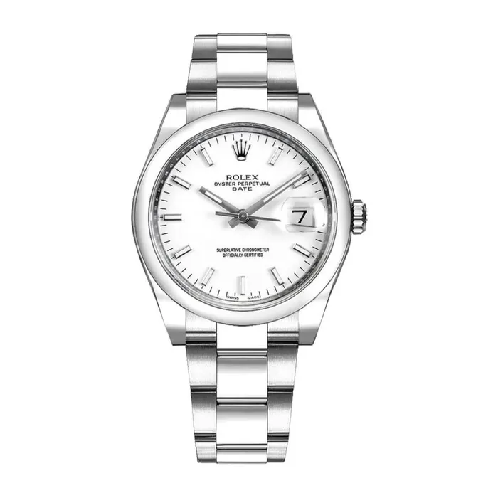 Bracelets Rolex Date 34mm Ref 1152000008 White Index Dial Stainless Steel Oyster Bracelet Watch Rolex Bracelets Rolex Date 34mm Ref 1152000008 White Index Dial Stainless Steel Oyster Bracelet Watch Rolex