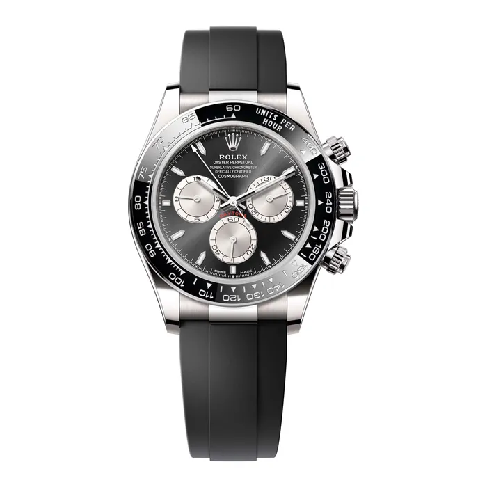 Bracelets Rolex Rolex Cosmograph Daytona 40mm Ref 126519LN Bright Black Steel Index Dial Ceramic Bezel 18K White Gold Case Black Oysterflex Bracelet Mens Watch Bracelets Rolex Rolex Cosmograph Daytona 40mm Ref 126519LN Bright Black Steel Index Dial Ceramic Bezel 18K White Gold Case Black Oysterflex Bracelet Mens Watch