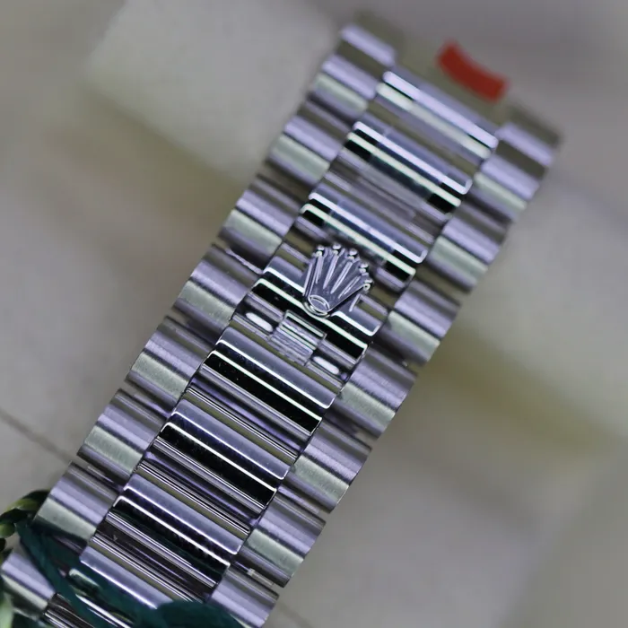 Bracelets Rolex Rolex Day Date 40mm Ref 2282360011 Meteorite Diamond Dial Fluted Bezel Platinum President Bracelet Mens Watch