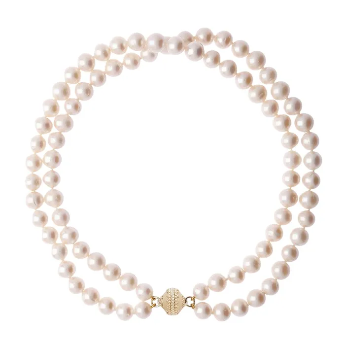 Clara Williams Clara Williams Classic Duet Pearl Double Strand Necklace Necklaces Clara Williams Clara Williams Classic Duet Pearl Double Strand Necklace Necklaces