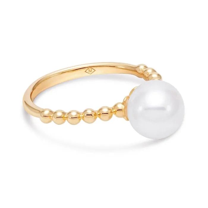 Croghans Rings Freshwater Pearl 14K Yellow Gold Ring