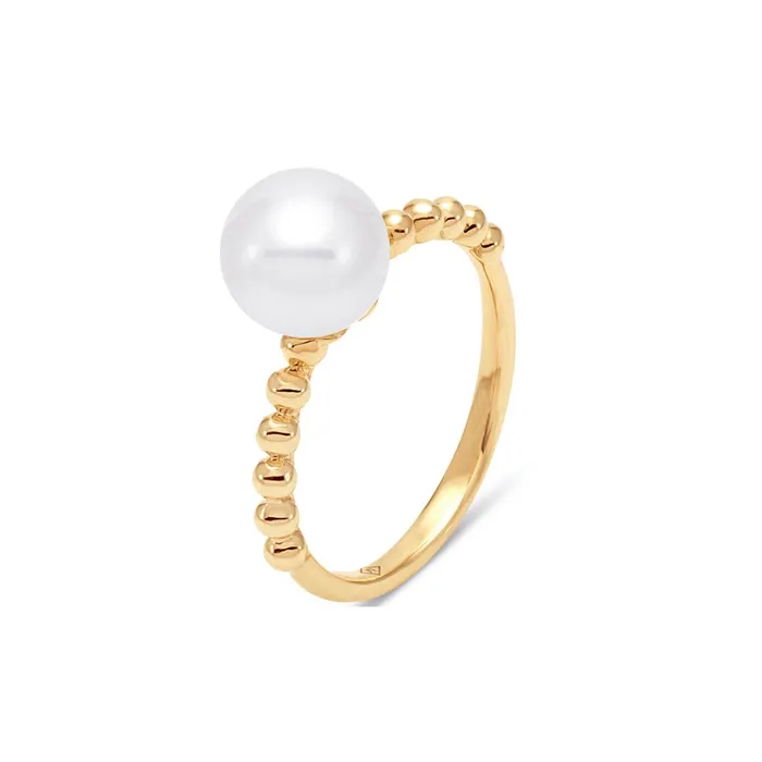 Croghans Rings Freshwater Pearl 14K Yellow Gold Ring