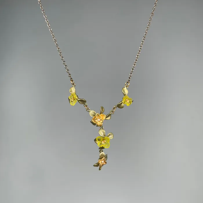 Desert Flower Drop Pendant NEW CHAIN Michael Michaud Necklaces