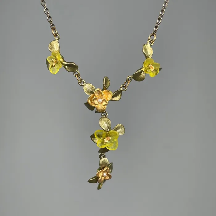 Desert Flower Drop Pendant NEW CHAIN Michael Michaud Necklaces