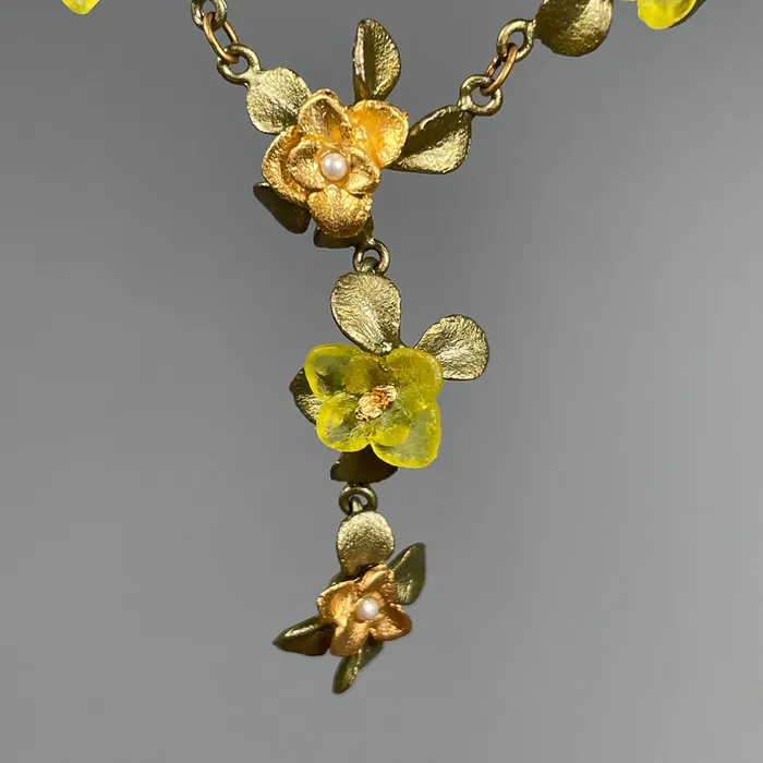 Desert Flower Drop Pendant NEW CHAIN Michael Michaud Necklaces