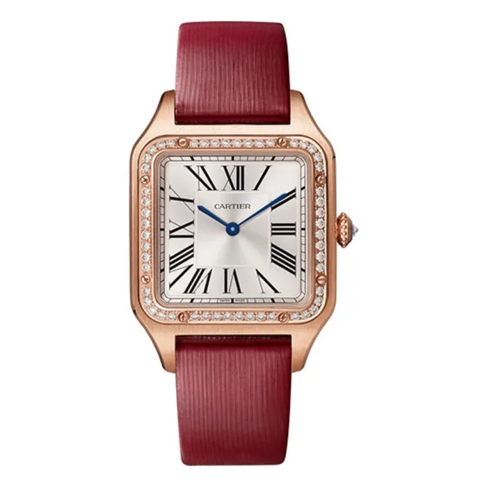 Earrings Cartier Cartier Santos Dumont 38mm Watch Ref WJSA0018 Silver Roman Dial Diamond Bezel in 18K Rose Gold Case Burgundy Calfskin Strap Earrings Cartier Cartier Santos Dumont 38mm Watch Ref WJSA0018 Silver Roman Dial Diamond Bezel in 18K Rose Gold Case Burgundy Calfskin Strap