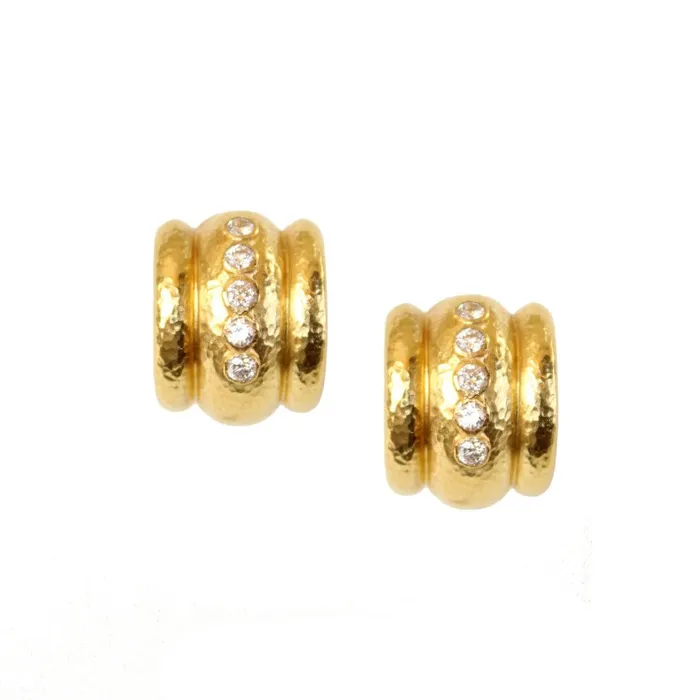 Earrings Elizabeth Locke Elizabeth Locke Diamond Amalfi Hoop Earrings