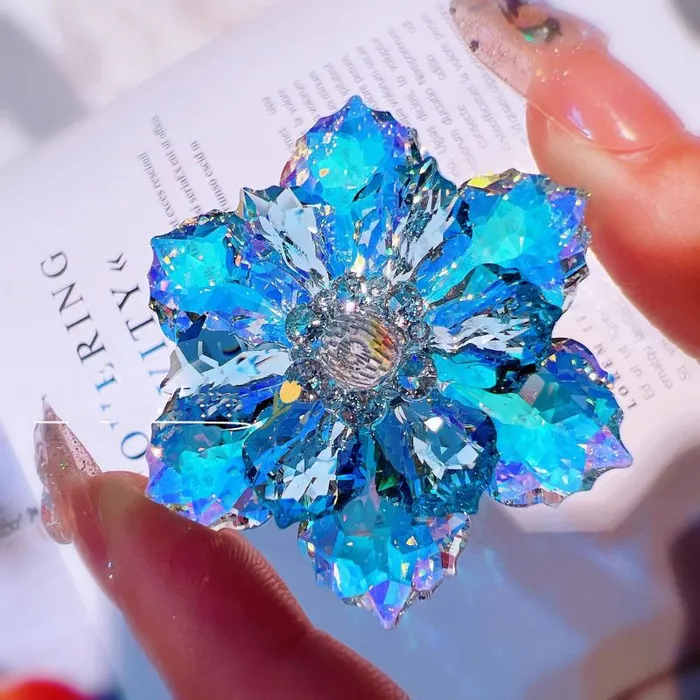 Earrings IntoResin IntoResin Handmade Crystal Flower Brooch Resin Mold Original Design