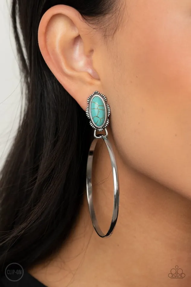 Earrings Paparazzi Earring At Long LASSO Blue Paparazzi Jewelry