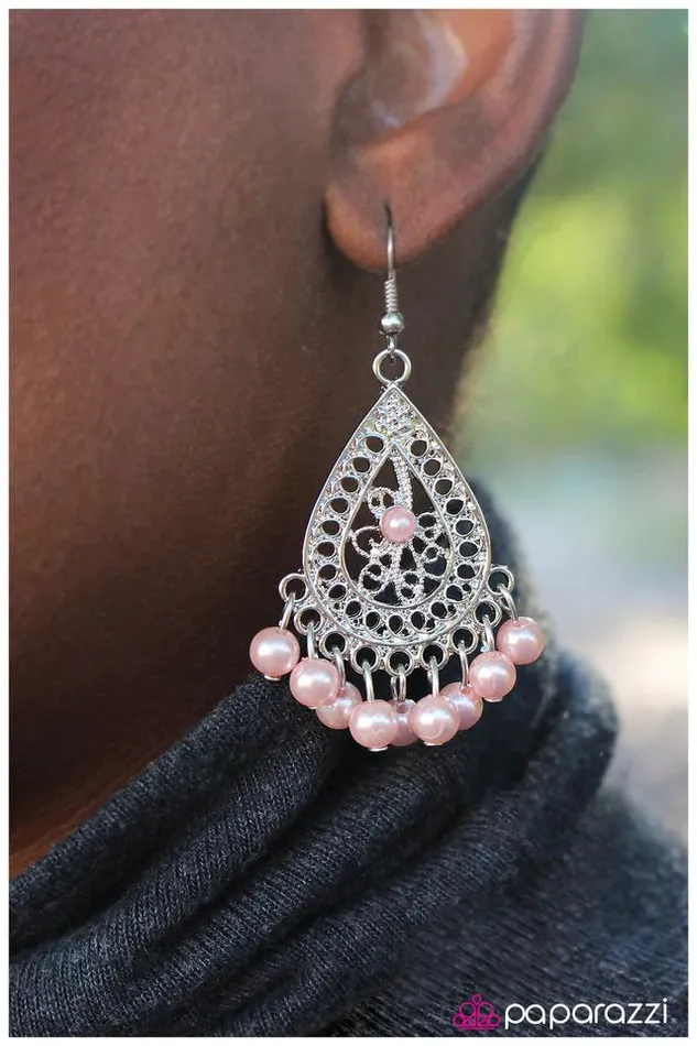 Earrings Paparazzi Earring Drops of Inspiration Pink Paparazzi Jewelry