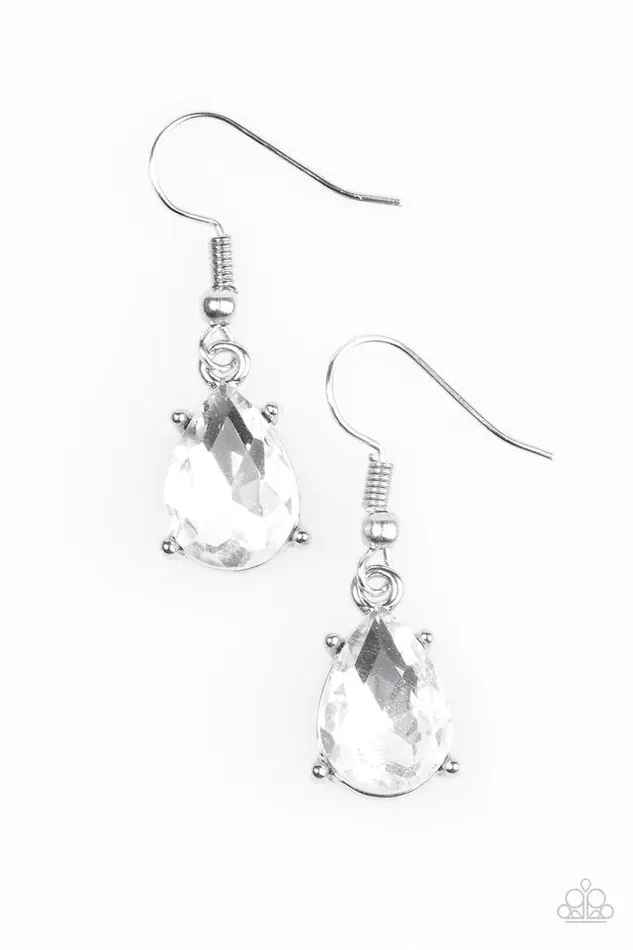 Earrings Paparazzi Earring Live Love LUXE White Paparazzi Jewelry