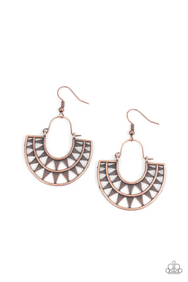 Earrings Paparazzi Earring Solar Surge Copper Paparazzi Jewelry Earrings Paparazzi Earring Solar Surge Copper Paparazzi Jewelry