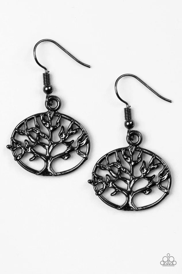 Earrings Paparazzi Earrings Dream TREEHOUSE Black Paparazzi Jewelry