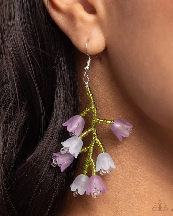 Earrings Paparazzi Jewelry Paparazzi Earring Beguiling Bouquet Purple