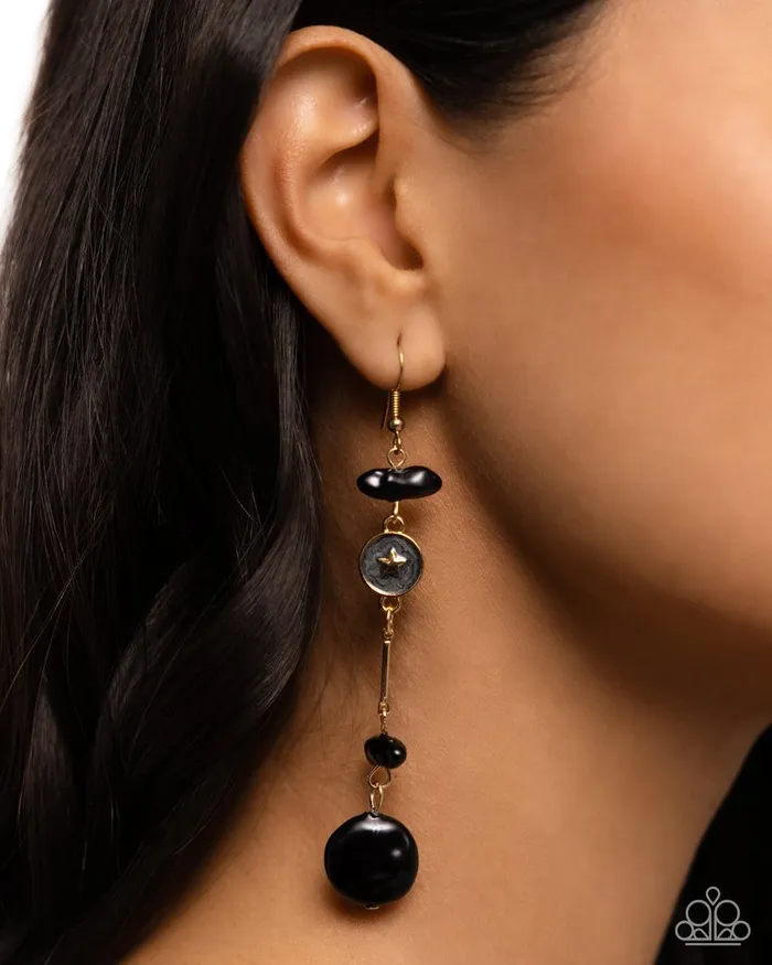 Earrings Paparazzi Jewelry Paparazzi Earring Blissful Balance Black