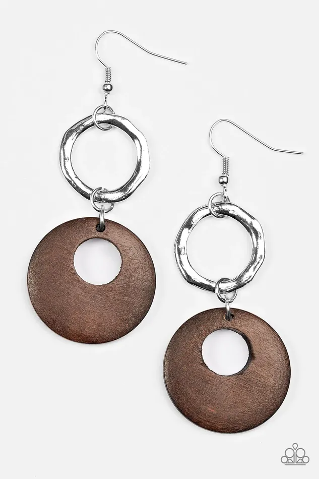 Earrings Paparazzi Jewelry Paparazzi Earring Boho Breeze Brown