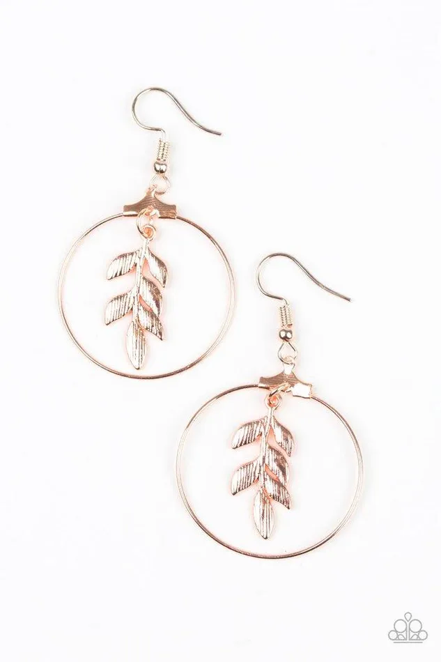 Earrings Paparazzi Jewelry Paparazzi Earring Branching Into Boho Rose Gold