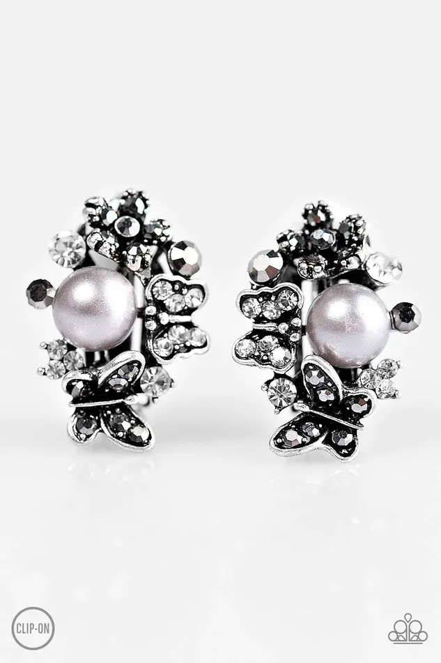 Earrings Paparazzi Jewelry Paparazzi Earring Butterfly Blooms Silver