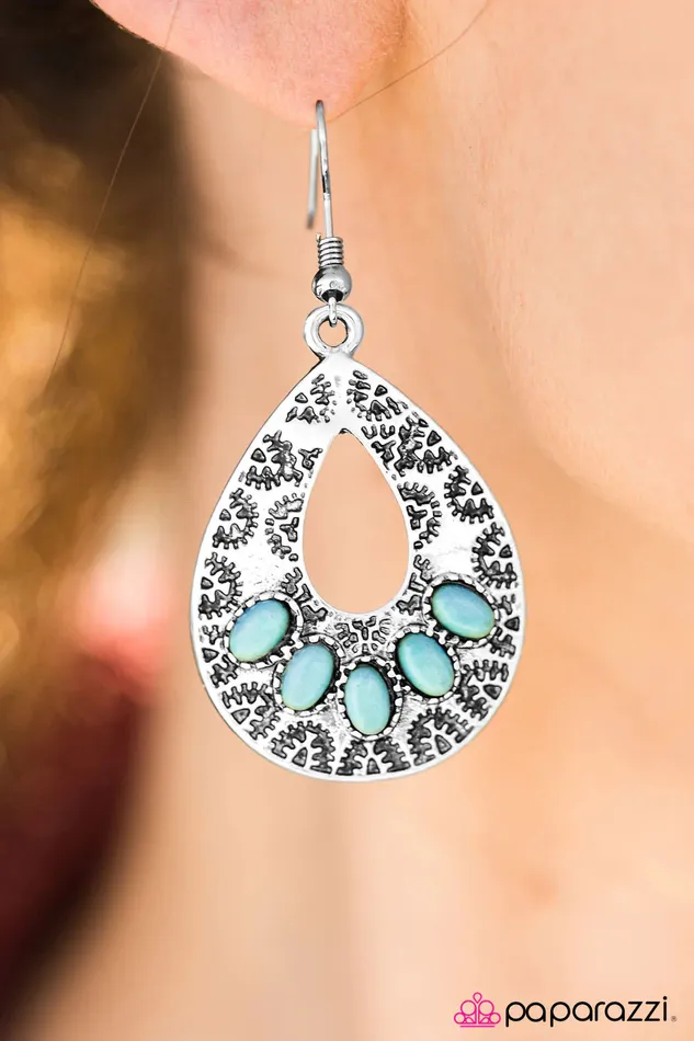 Earrings Paparazzi Jewelry Paparazzi Earring Canyon Carnivore Blue