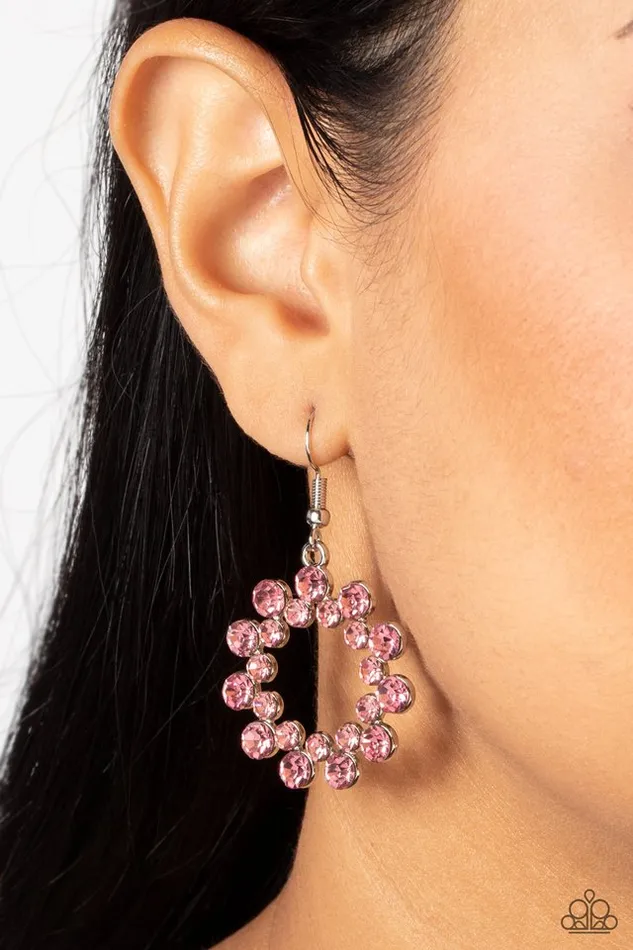 Earrings Paparazzi Jewelry Paparazzi Earring Champagne Bubbles Pink