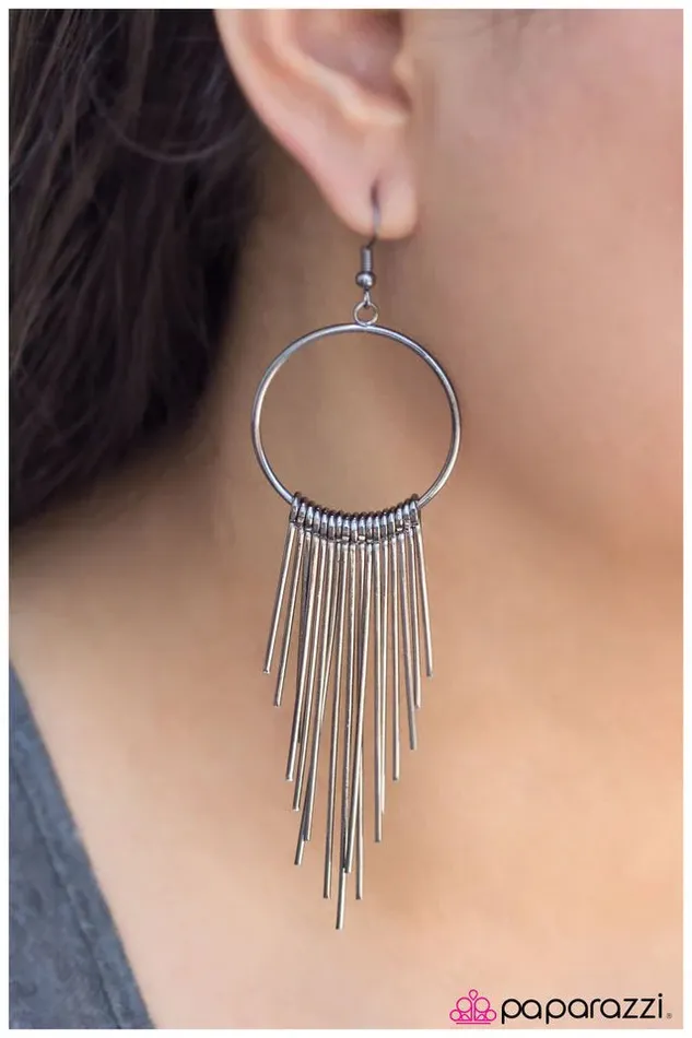 Earrings Paparazzi Jewelry Paparazzi Earring Egyptian Sun Black