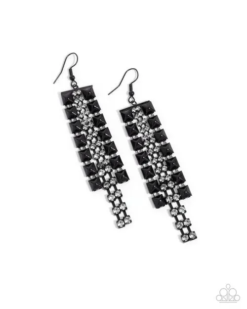 Earrings Paparazzi Jewelry Paparazzi Earring Forceful Fringe Black Earrings Paparazzi Jewelry Paparazzi Earring Forceful Fringe Black