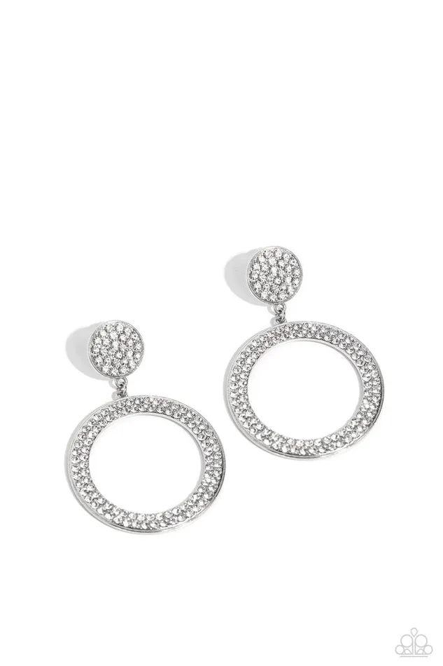 Earrings Paparazzi Jewelry Paparazzi Earring GLOW You Away White Earrings Paparazzi Jewelry Paparazzi Earring GLOW You Away White
