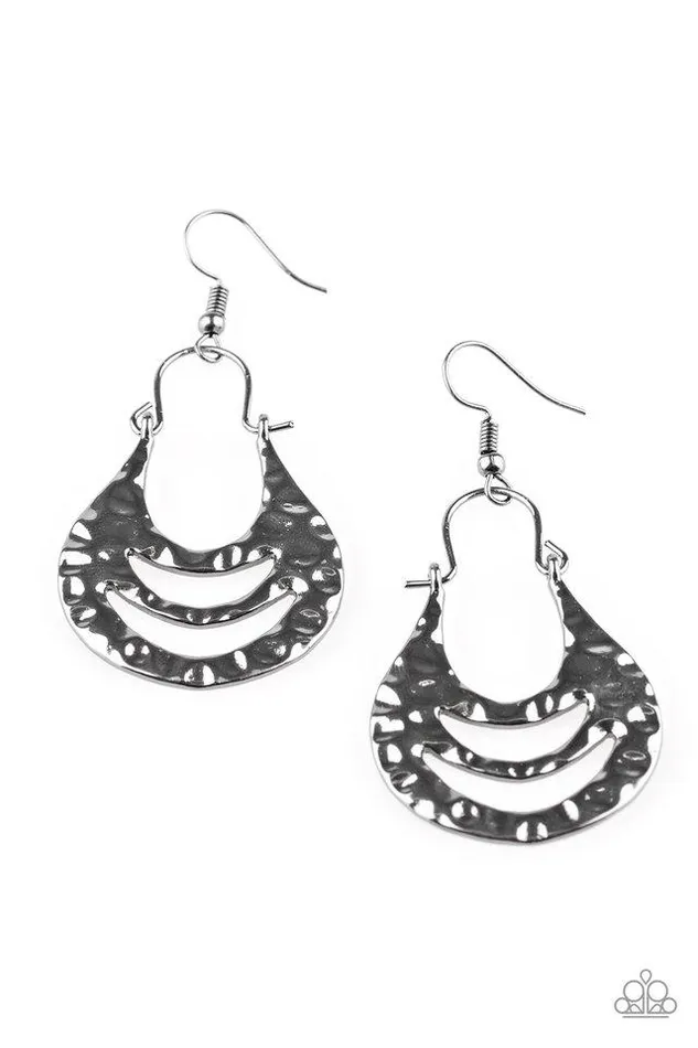 Earrings Paparazzi Jewelry Paparazzi Earring Hang ZEN Black
