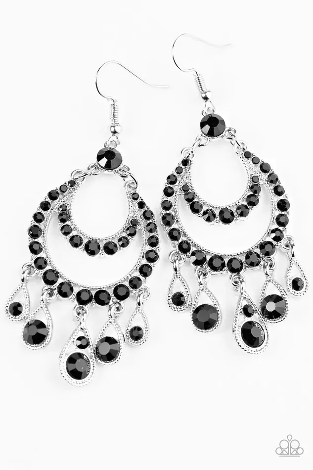 Earrings Paparazzi Jewelry Paparazzi Earring Hollywood Hottie Black