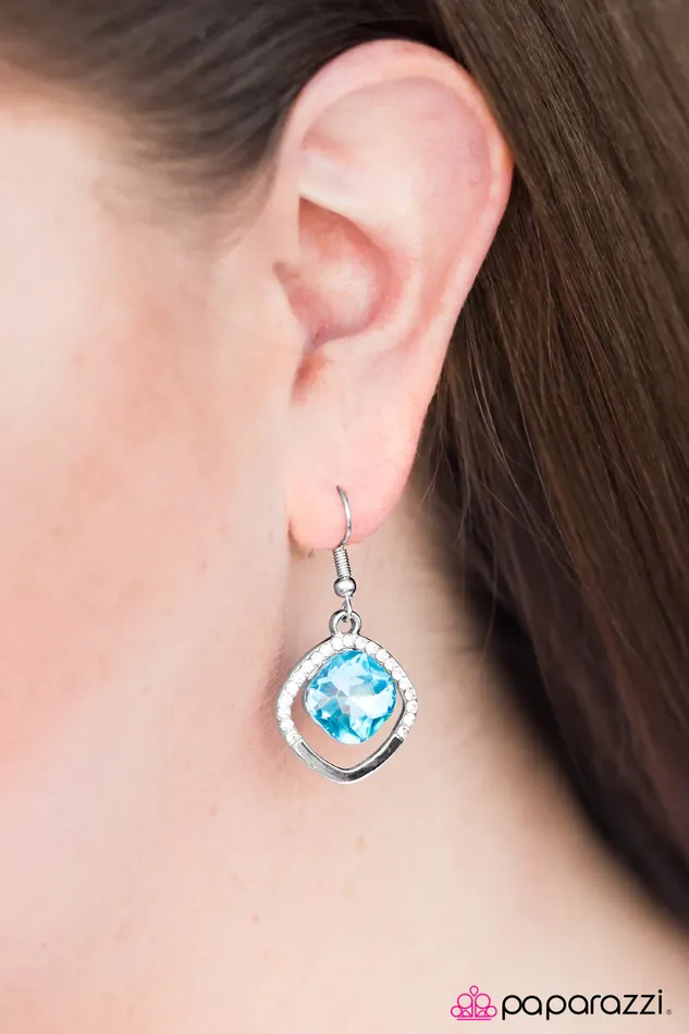 Earrings Paparazzi Jewelry Paparazzi Earring If The HEEL Fits Blue