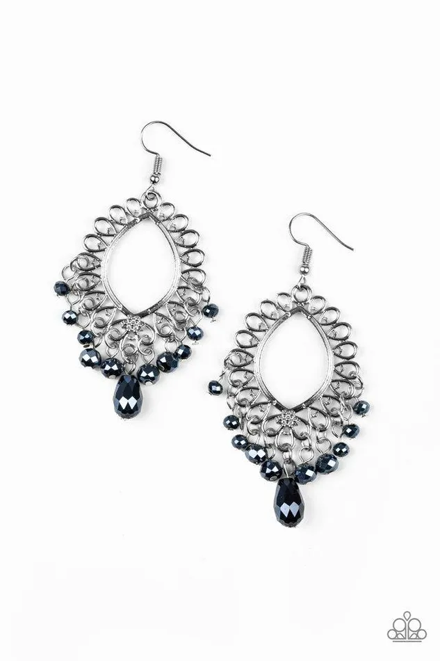 Earrings Paparazzi Jewelry Paparazzi Earring Just Say NOIR Blue