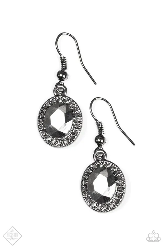 Earrings Paparazzi Jewelry Paparazzi Earring Knockout Shimmer Black