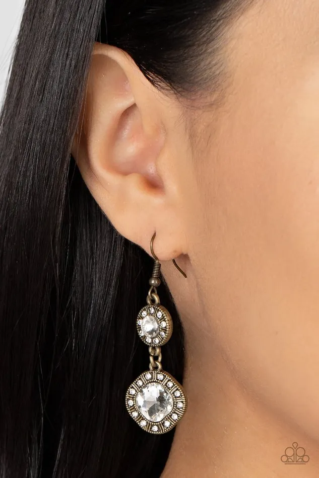 Earrings Paparazzi Jewelry Paparazzi Earring Modern Motives Brass