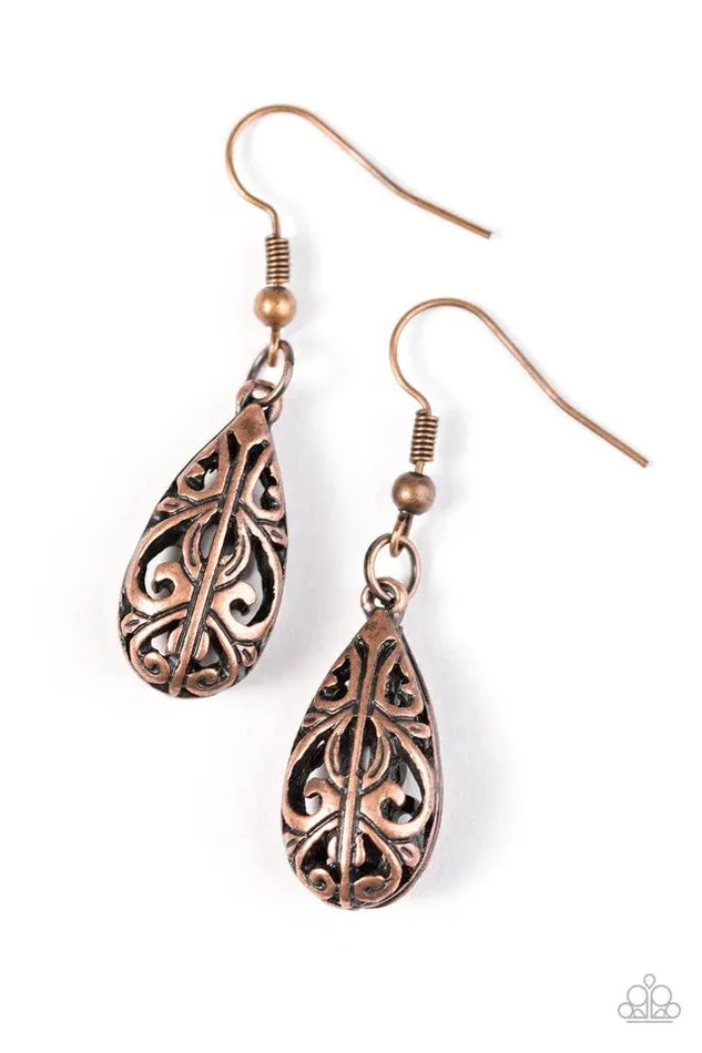 Earrings Paparazzi Jewelry Paparazzi Earring Monsoon Music Copper