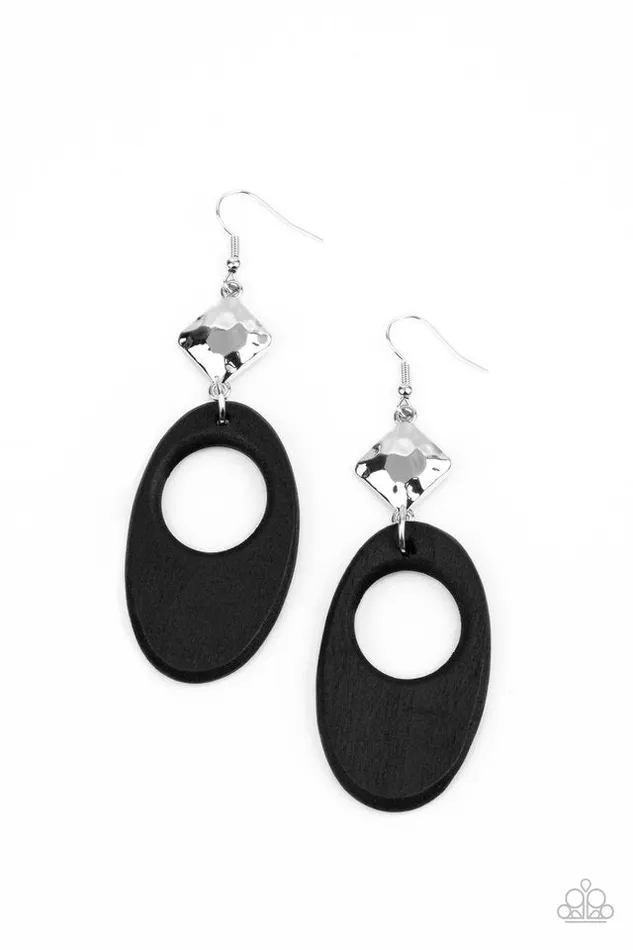 Earrings Paparazzi Jewelry Paparazzi Earring Retro Reveal Black Earrings Paparazzi Jewelry Paparazzi Earring Retro Reveal Black