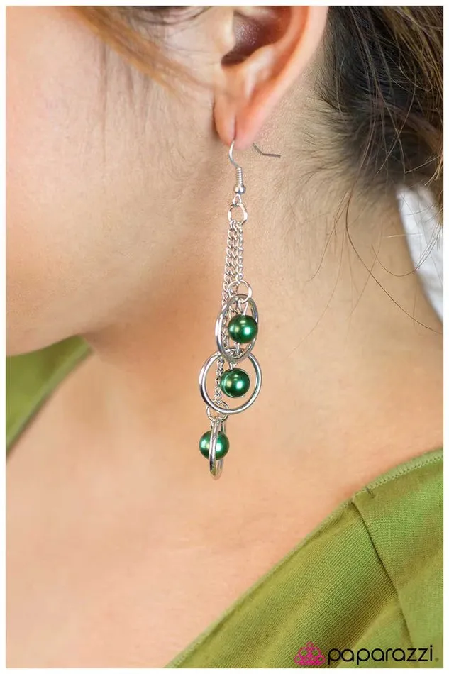 Earrings Paparazzi Jewelry Paparazzi Earring Ripple Effect Green