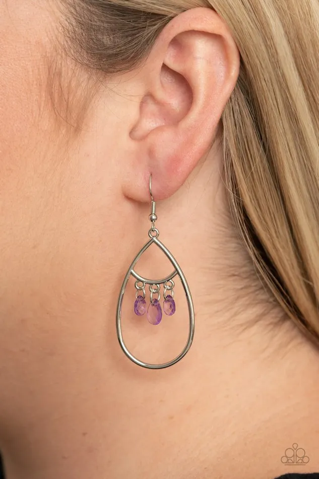 Earrings Paparazzi Jewelry Paparazzi Earring Shimmer Advisory Purple