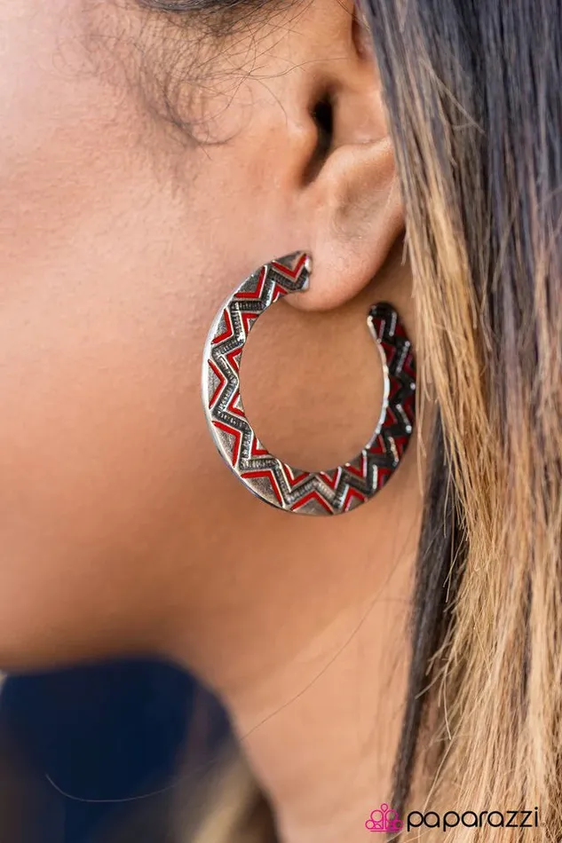Earrings Paparazzi Jewelry Paparazzi Earring Soaking Up The Rays Red