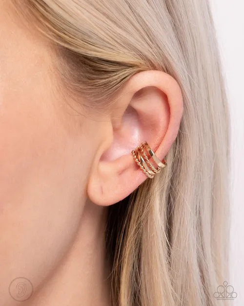 Earrings Paparazzi Jewelry Paparazzi Earring Stacked Spectacle Gold