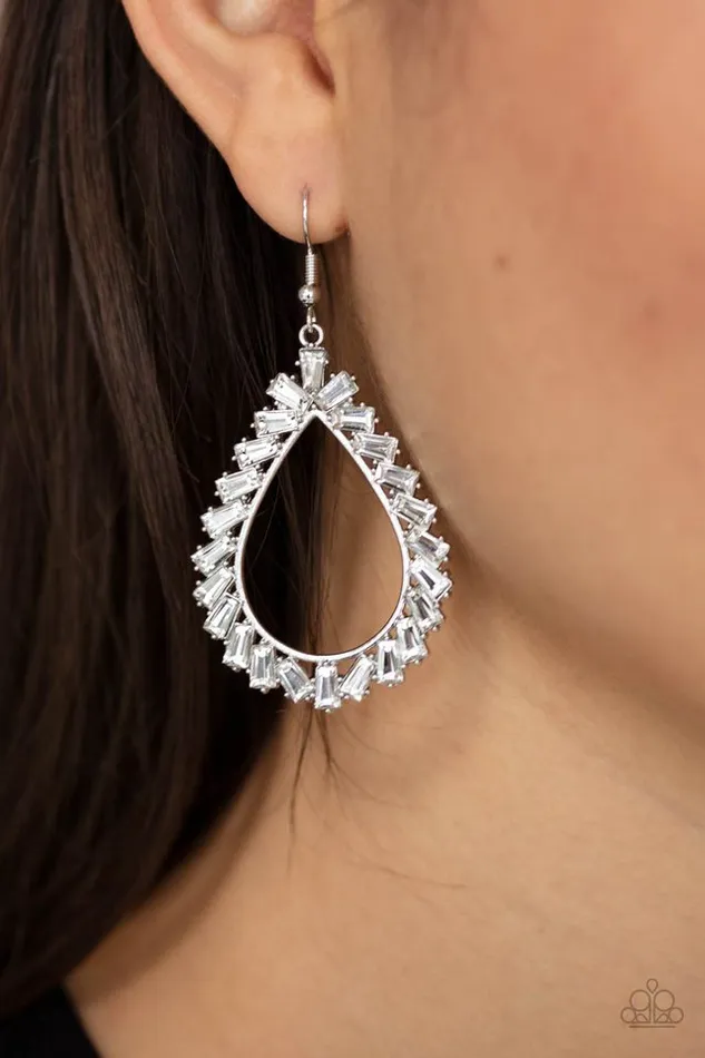 Earrings Paparazzi Jewelry Paparazzi Earring Stay Sharp White