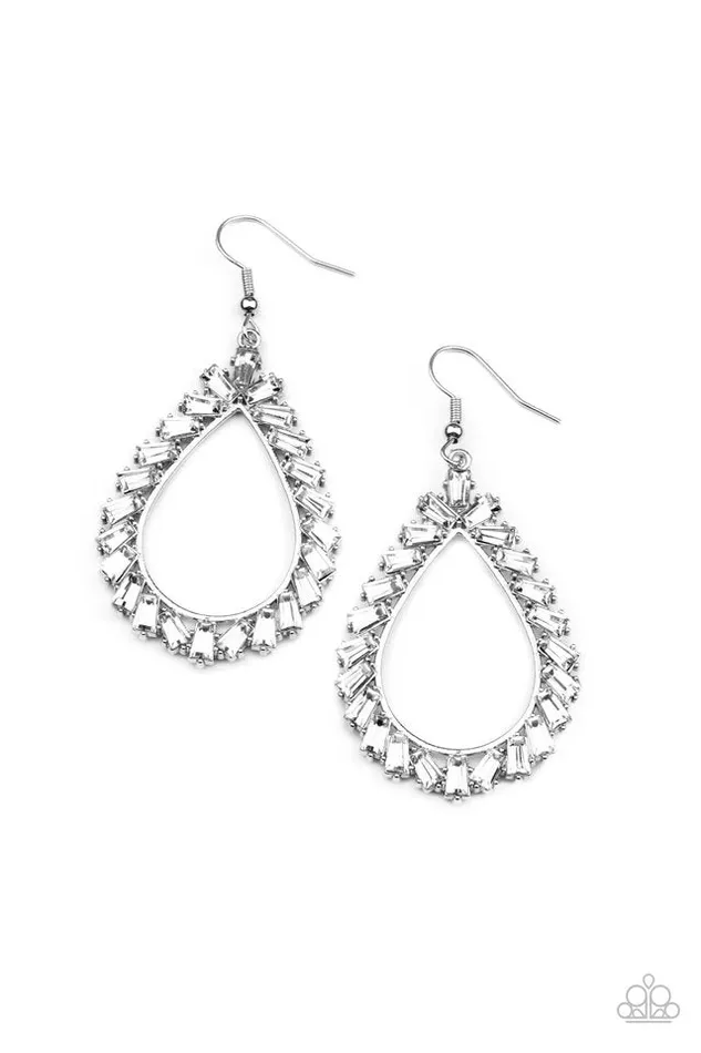 Earrings Paparazzi Jewelry Paparazzi Earring Stay Sharp White Earrings Paparazzi Jewelry Paparazzi Earring Stay Sharp White