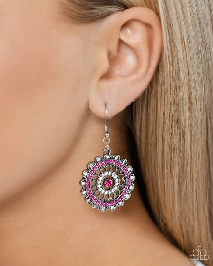 Earrings Paparazzi Jewelry Paparazzi Earring Twinkly Translation Pink