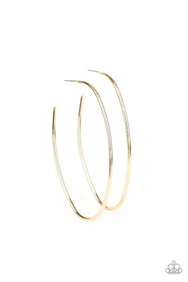 Earrings Paparazzi Jewelry Paparazzi Earring Whoop de Hoop Gold