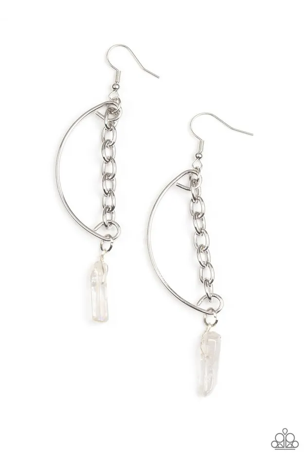 Earrings Paparazzi Jewelry Paparazzi Earring Yin to My Yang White Earrings Paparazzi Jewelry Paparazzi Earring Yin to My Yang White